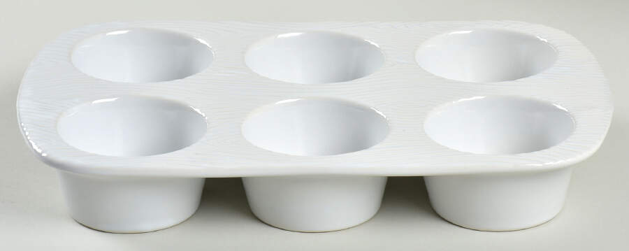 Woodland White Muffin Pan (Holds 6 Muffins) by Temp-Tations-1