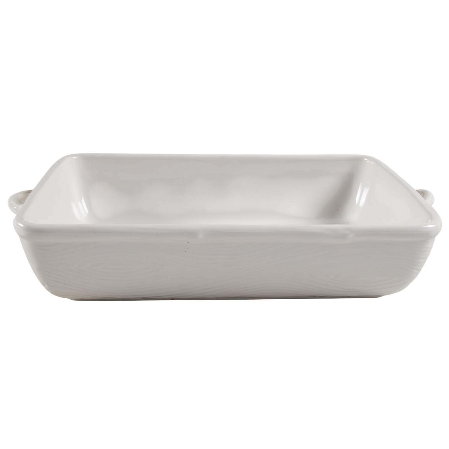 Woodland White 14" Rectangular Handled Baker by Temp-Tations-1