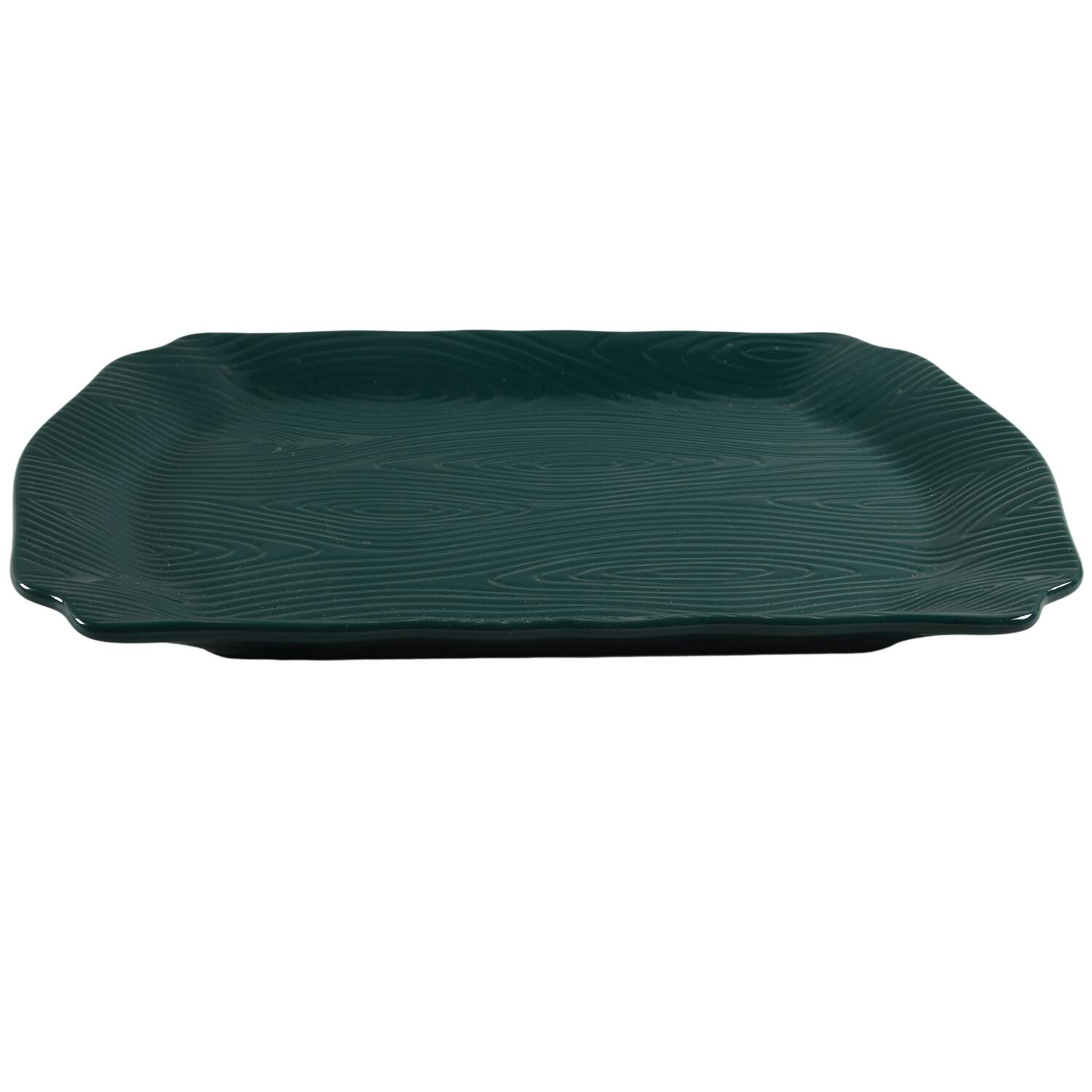 Woodland Emerald Green 15" Rectangular Serving Platter by Temp-Tations-1