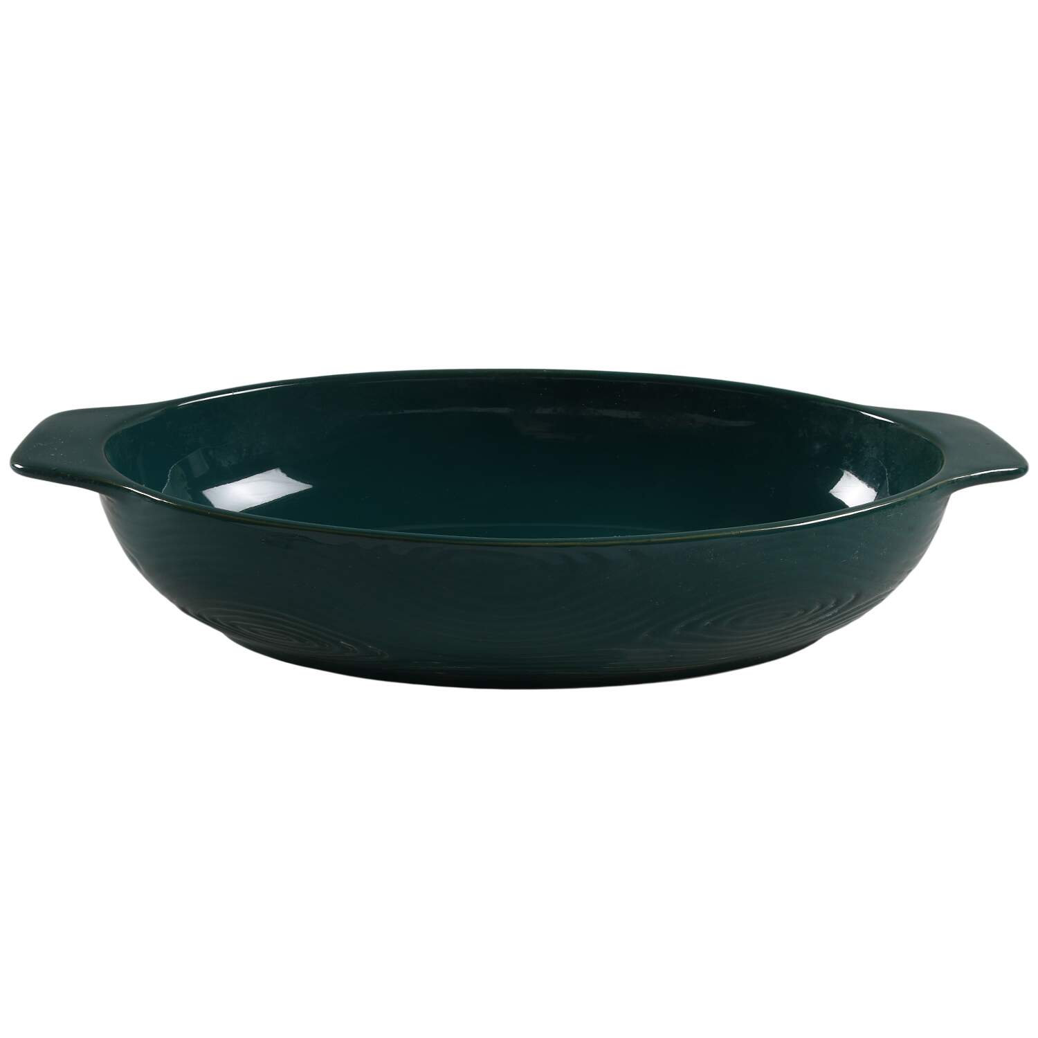 Woodland Emerald Green 16" Oval Tab Handled Baker by Temp-Tations-1