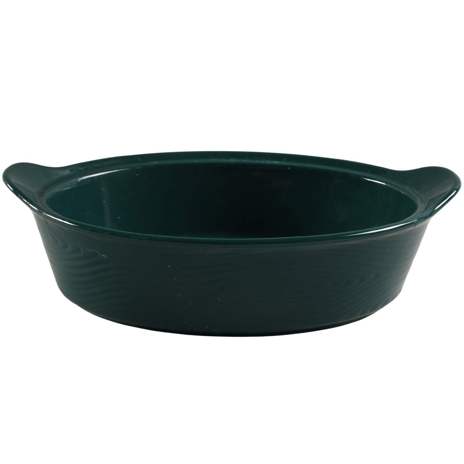 Woodland Emerald Green 12" Oval Tab Handled Baker No Lid-It by Temp-Tations-1