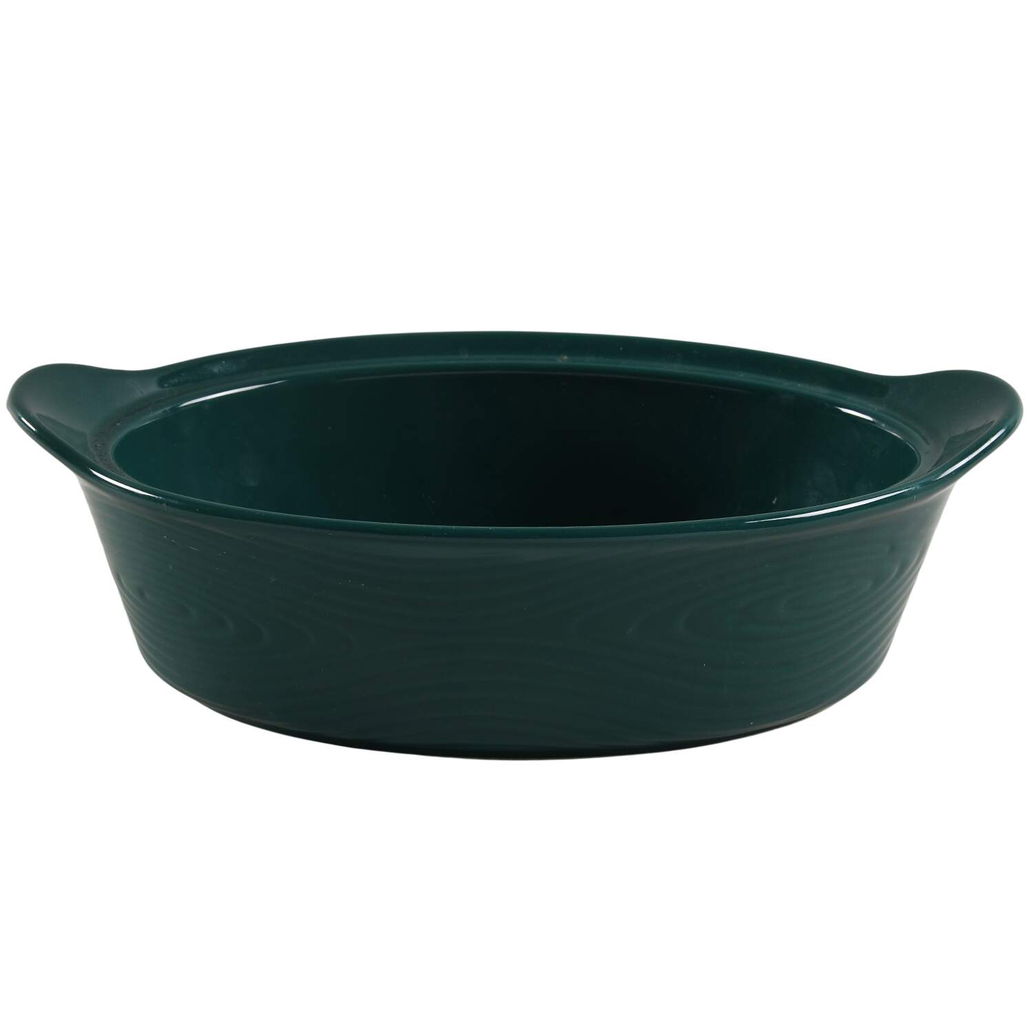 Woodland Emerald Green 10" Oval Tab Handled Baker No Lid-It by Temp-Tations-1