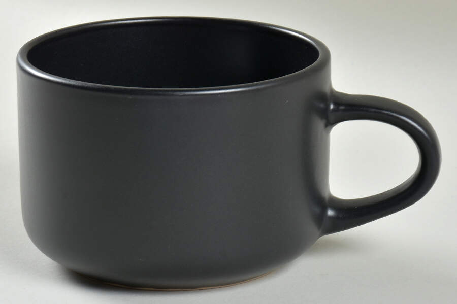 Wazee Matte Black Soup Mug by Ten Strawberry Street-1