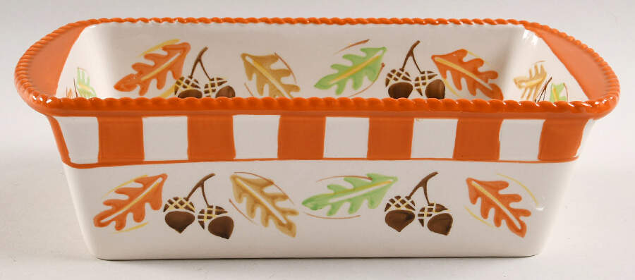 Old World-Fall Acorn & Leaf Loaf Pan by Temp-Tations-1