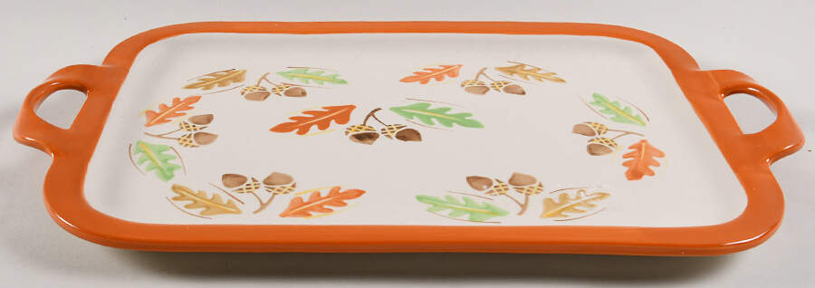 Old World-Fall Acorn & Leaf 16" Rectangular Lid-It (Trivet, Tray, Baker Lid) by Temp-Tations-1