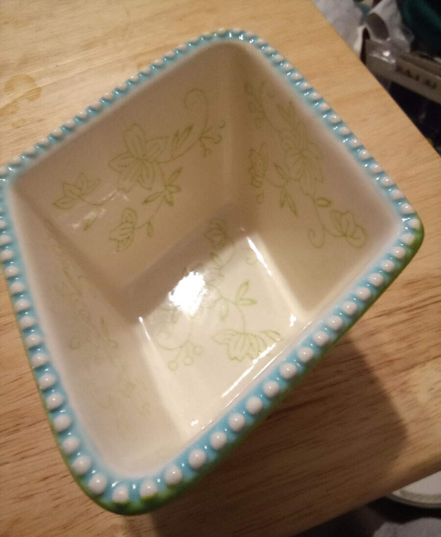 Floral Lace-Lime Green Diamond Ramekin for Divided Star Tray Set by Temp-Tations-1