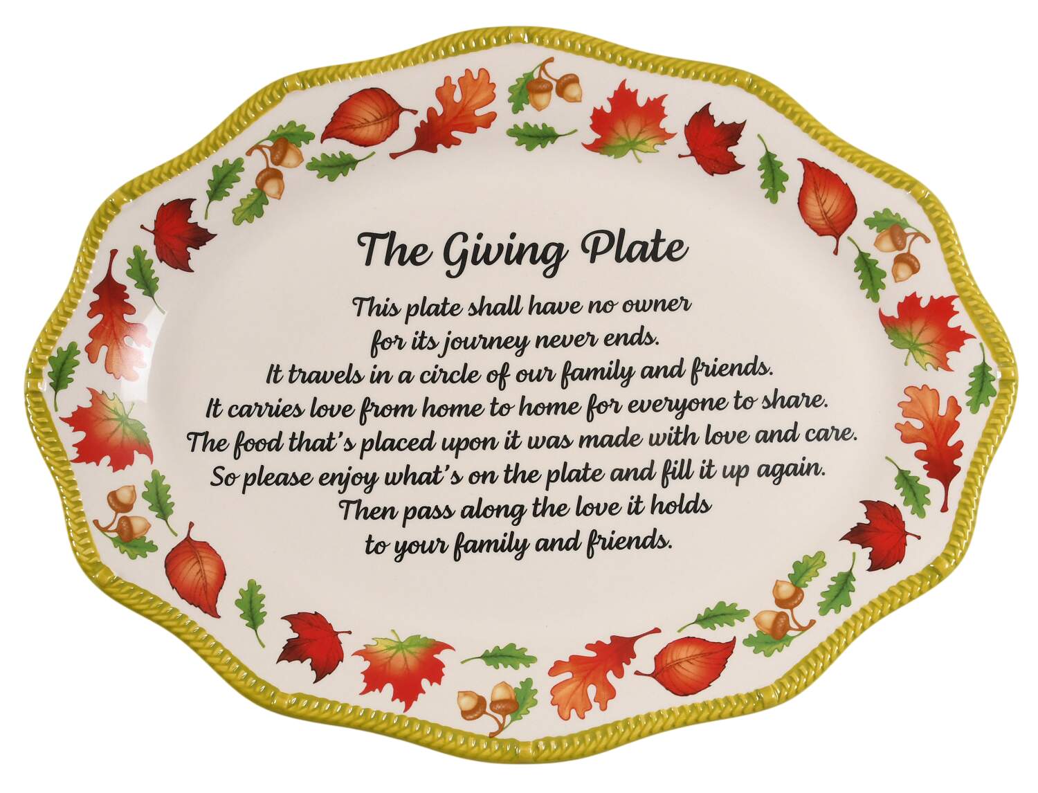 Harvest Mix 16" Oval Giving Serving Platter by Temp-Tations-1