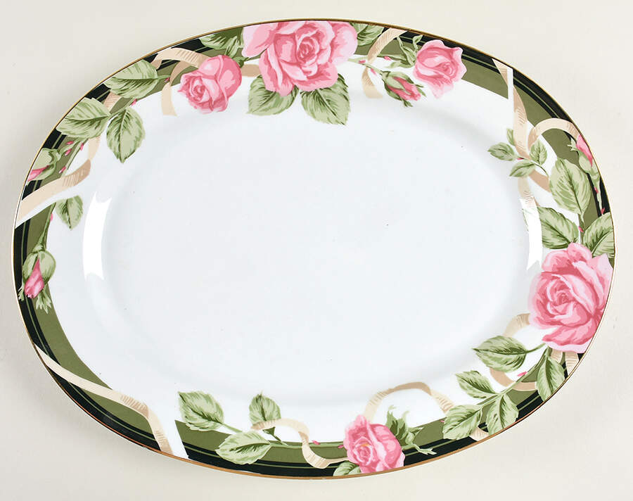 Rambling 14" Oval Serving Platter by Tienshan-1