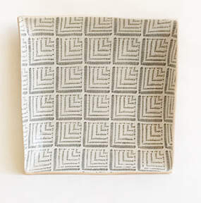 Charcoal 9" Square Tray by Terrafirma-1