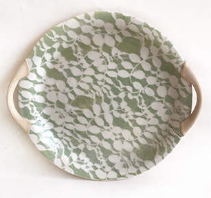 Citrus 13" Round Handled Platter by Terrafirma-1