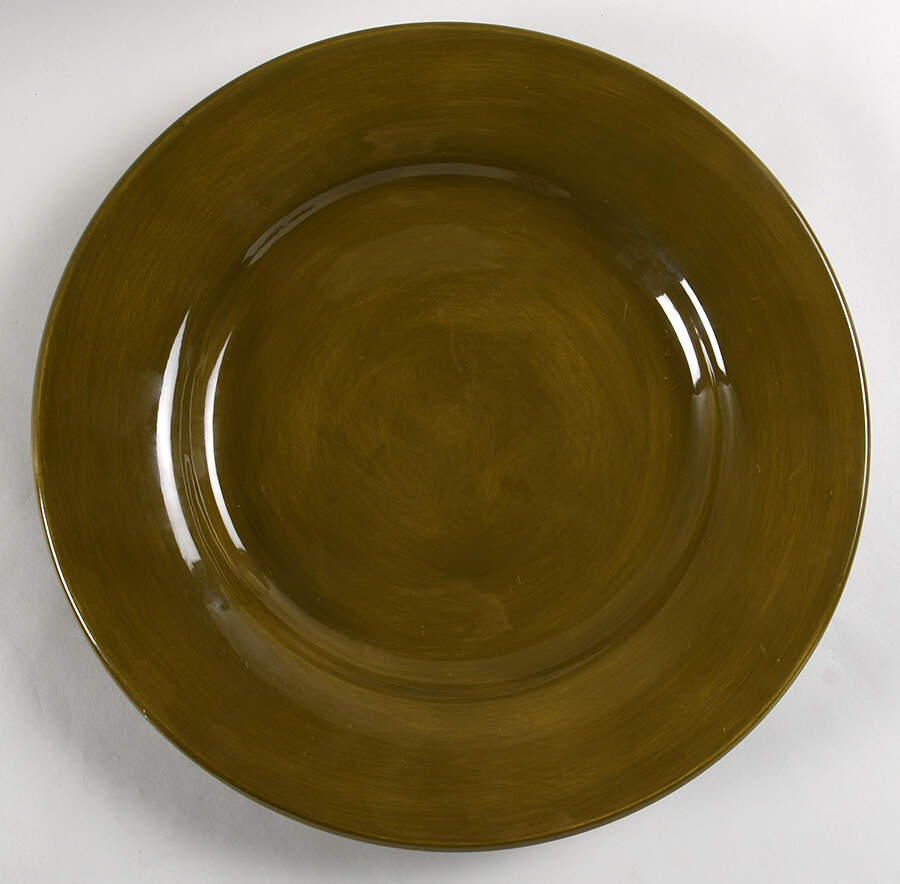 Espana Khaki Green 14" Chop Plate (Round Platter) by Tabletops Unlimited-1