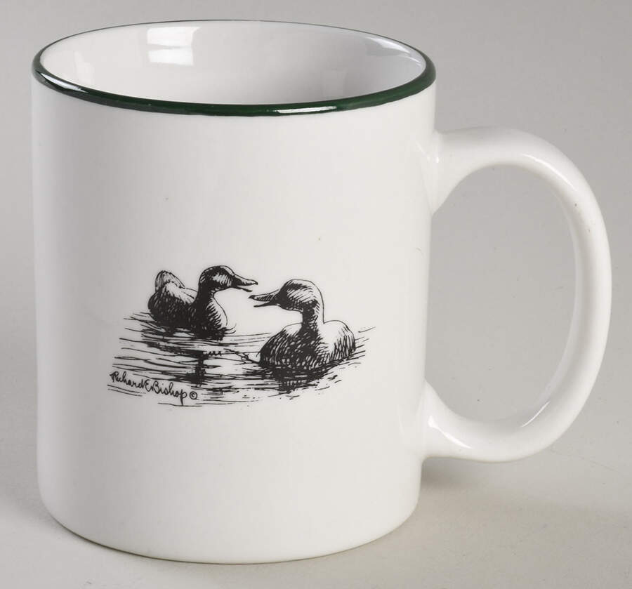Mallards (Green Trim) Mug by Ten Strawberry Street-1
