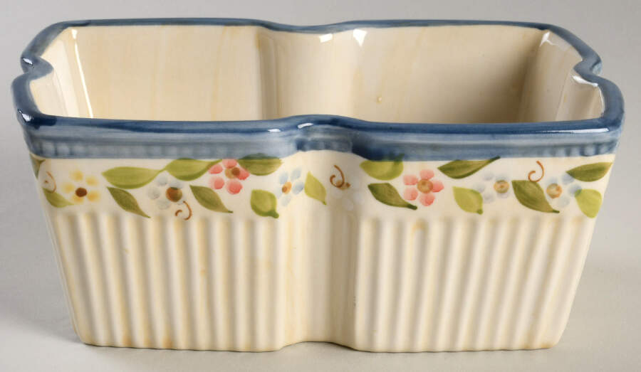 Petals Blue 7" Rectangular Baker by Temp-Tations-1