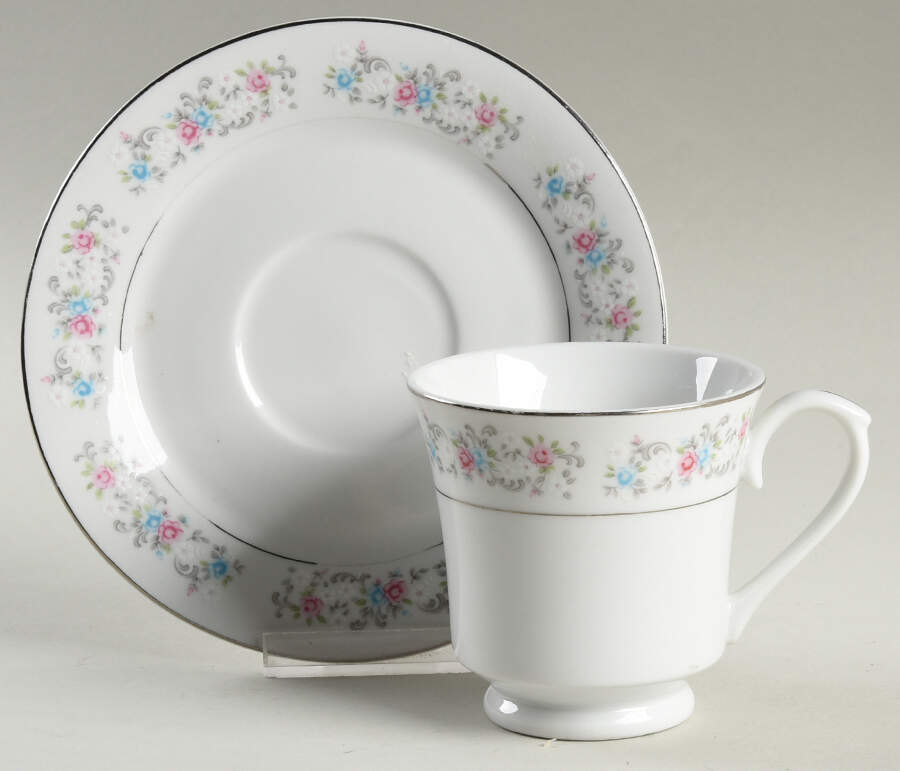 TIM9 Footed Cup & Saucer Set by Tian Jin Ceramics-1