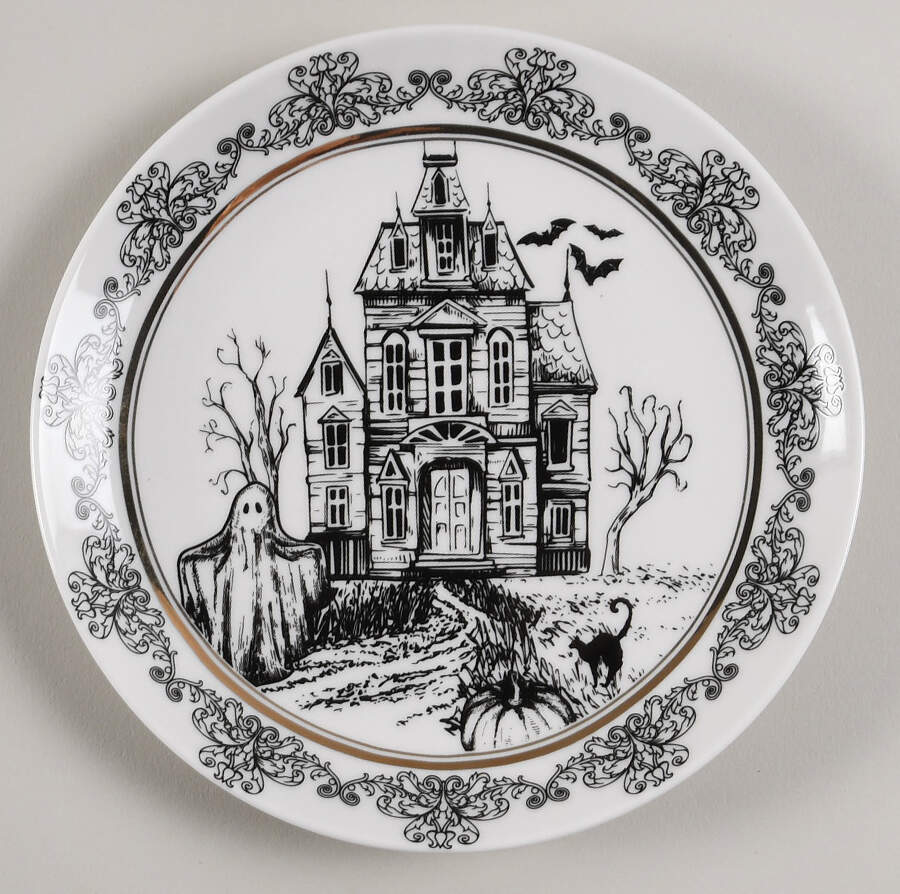 Haunted Houses Canape Plate by Ten Strawberry Street-1