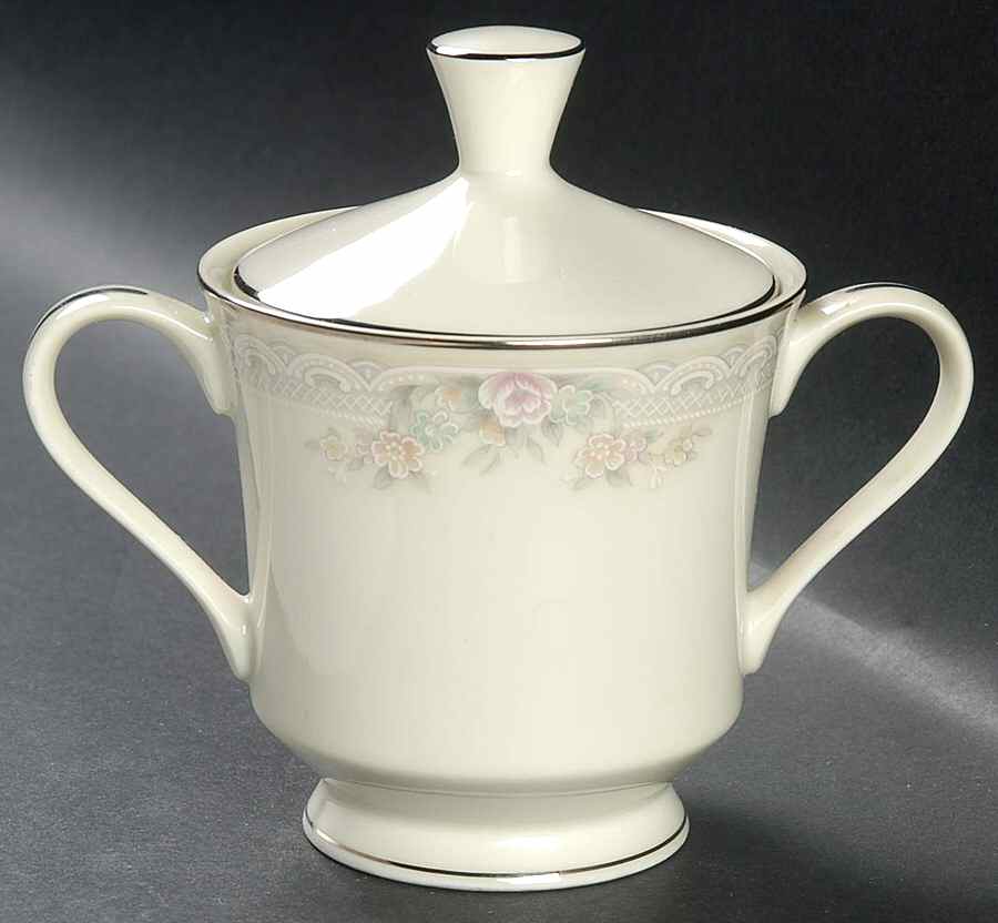 Ivory Lace Sugar Bowl & Lid by United Surgical Steel-1