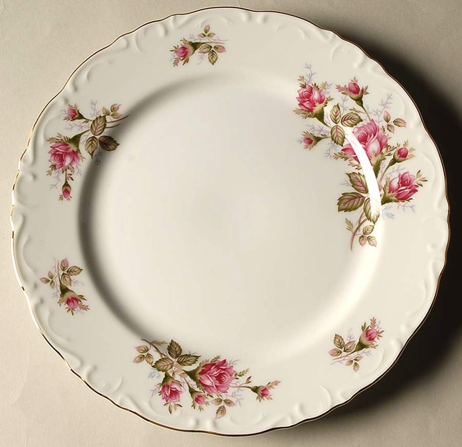 Old Rose Dinner Plate by United Surgical Steel-1
