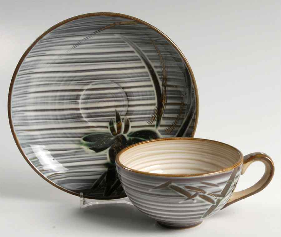 Bamboo Flat Cup & Saucer Set by Ucagco-1