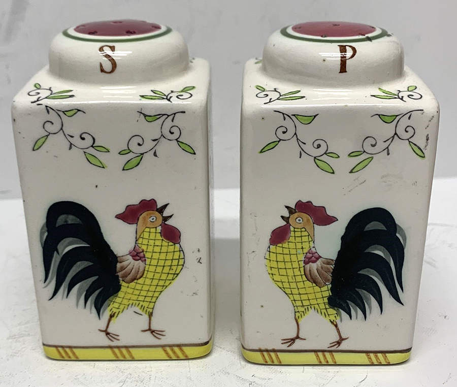 Early Provincial Square Salt & Pepper Set by Ucagco-1
