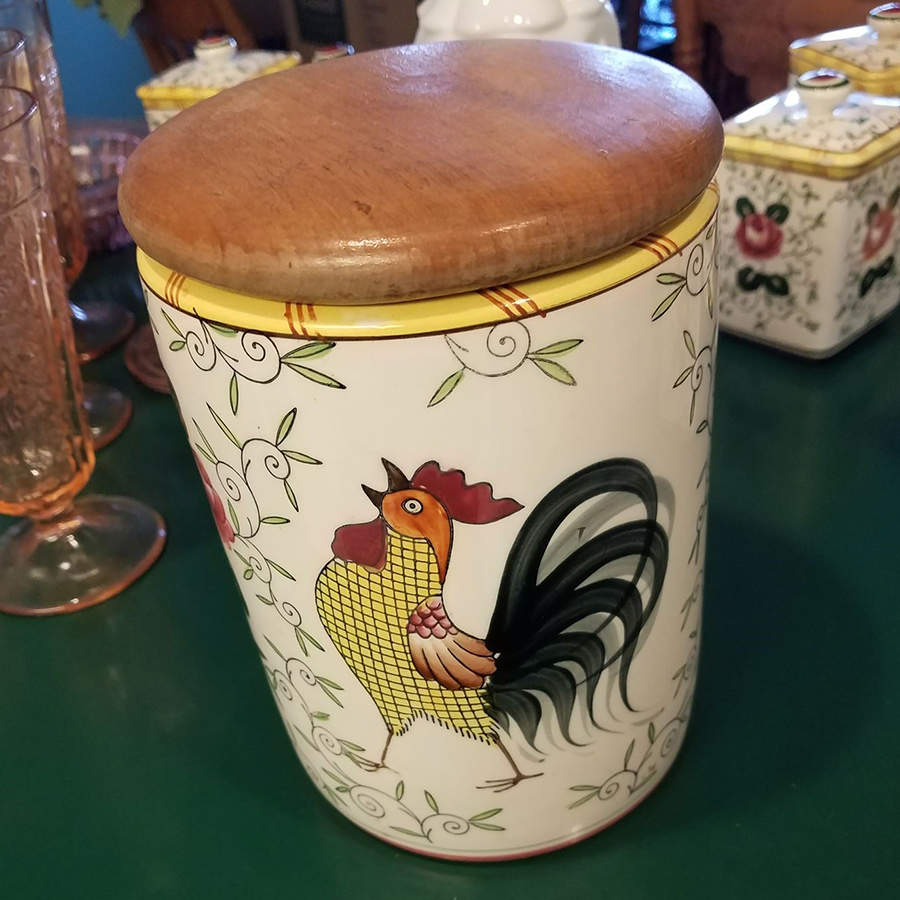 Early Provincial 7" Storage Jar & Lid by Ucagco-1