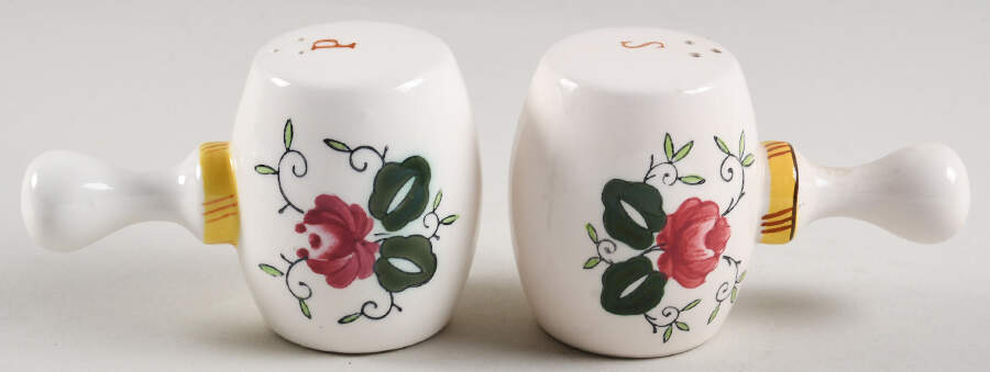 Early Provincial Salt & Pepper Set with Stick Handle by Ucagco-1