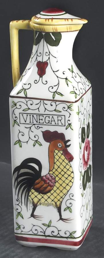 Early Provincial Square Vinegar Cruet with Stopper by Ucagco-1