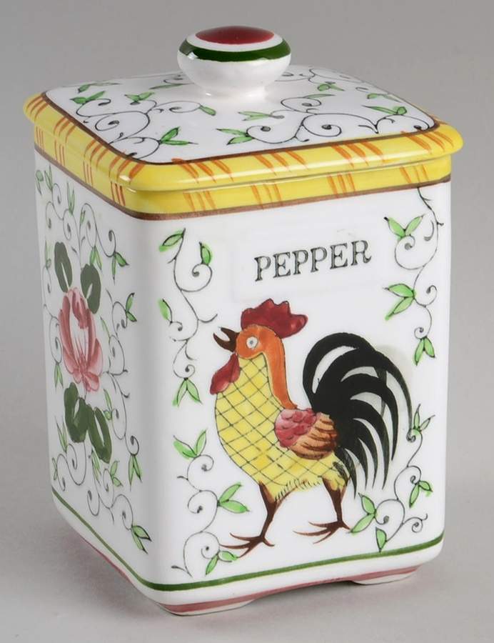 Early Provincial Large Spice Jar & Lid by Ucagco-1