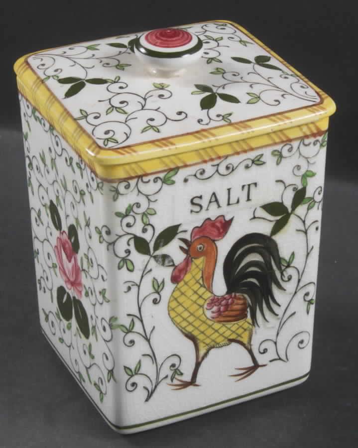 Early Provincial Salt Canister & Lid by Ucagco-1