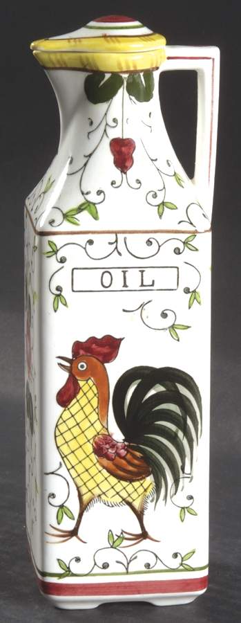 Early Provincial Square Oil Cruet with Stopper by Ucagco-1