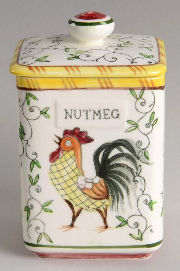 Early Provincial Large Spice Jar & Lid by Ucagco-1
