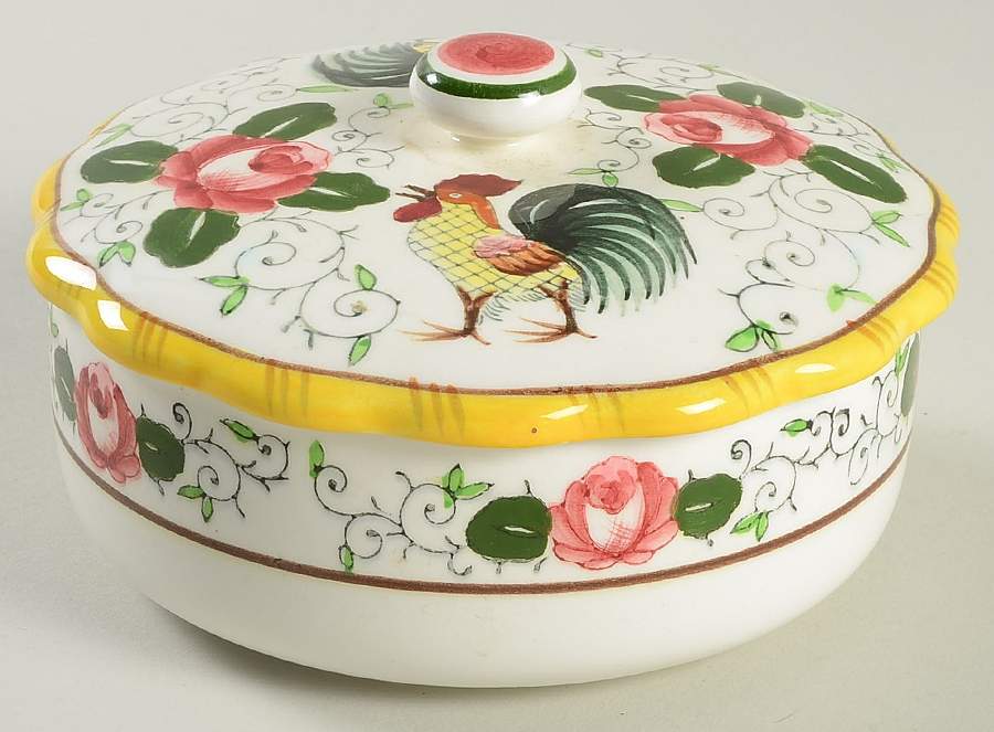 Early Provincial Lazy Susan Center with Lid by Ucagco-1