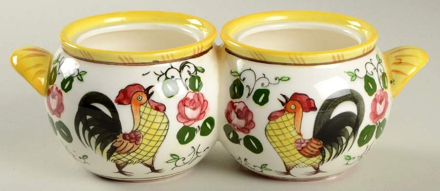Early Provincial Double Jam/Jelly No Lids Or Spoons by Ucagco-1
