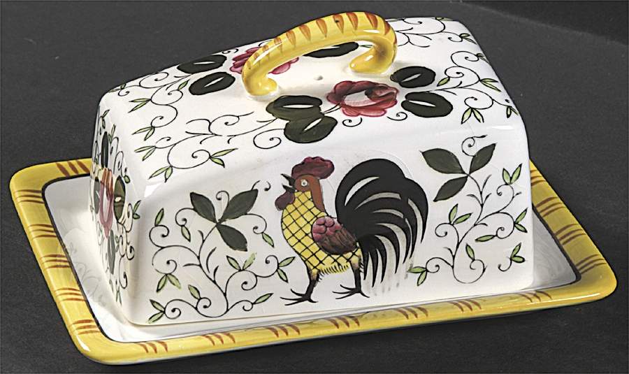 Early Provincial Cheese Dish with Lid (Wedge) by Ucagco-1