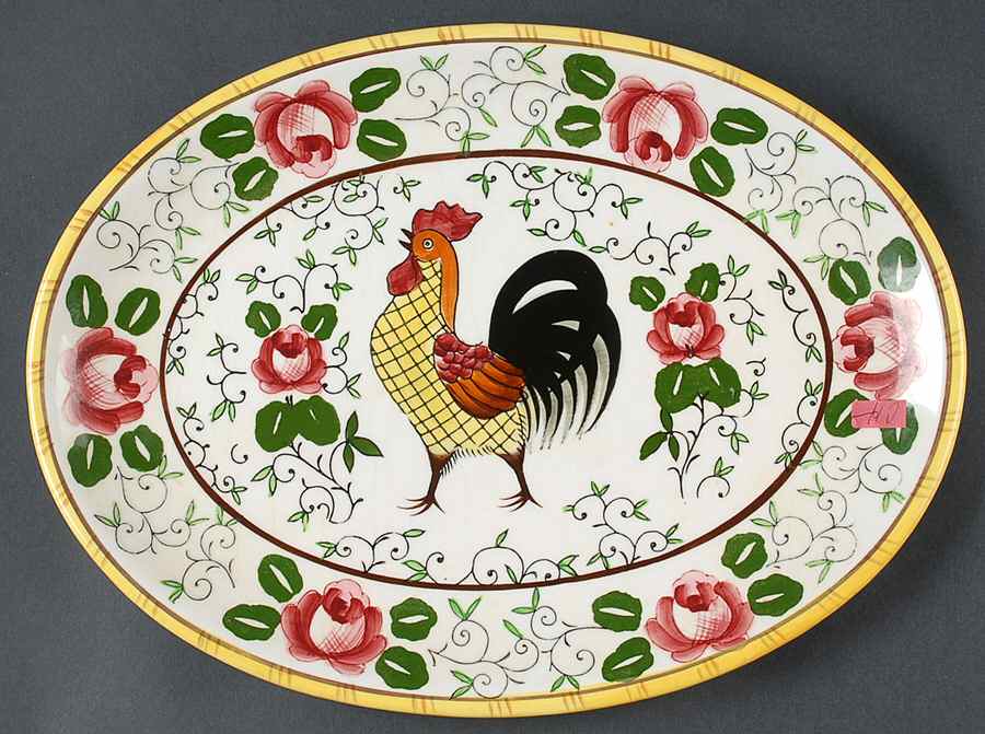 Early Provincial 12" Oval Serving Platter by Ucagco-1