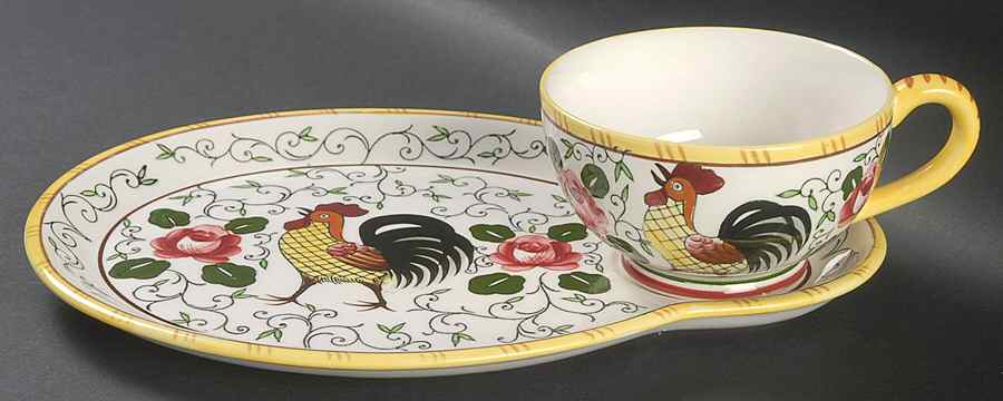 Early Provincial Snack Plate & Cup Set by Ucagco-1