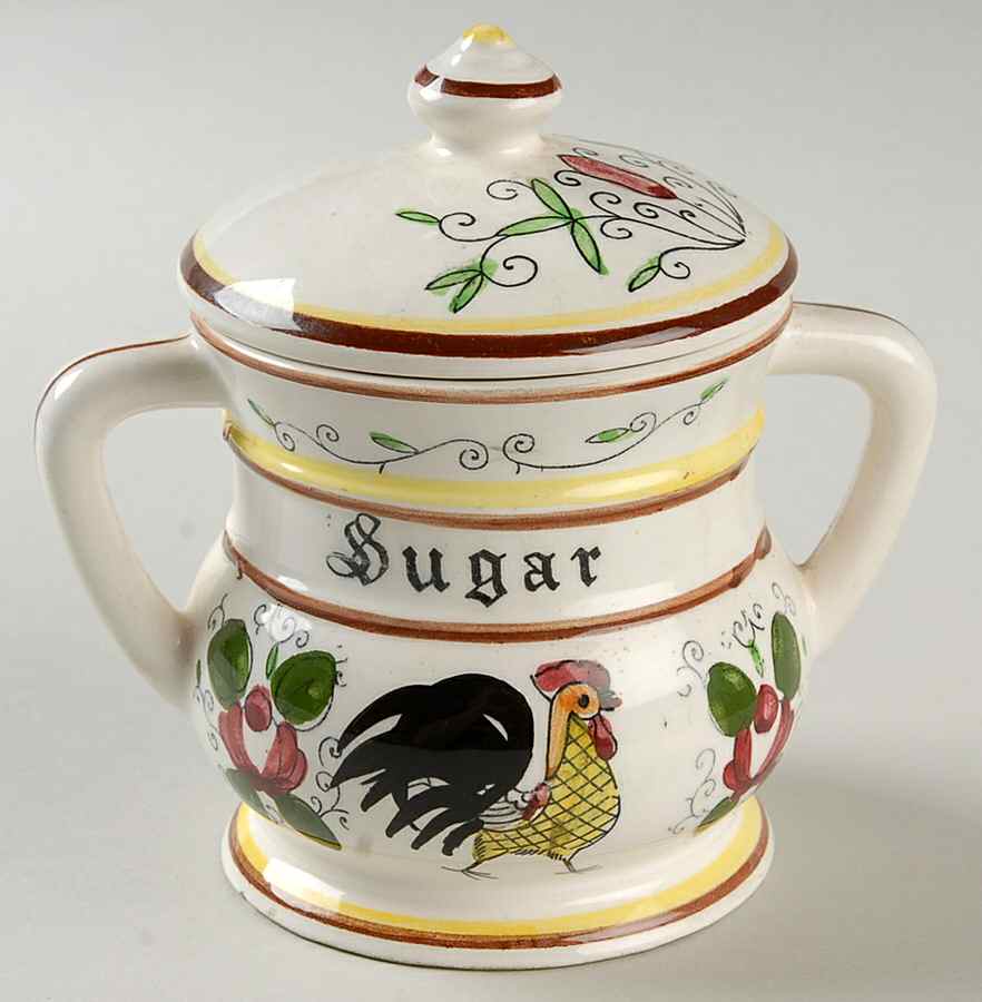 Early Provincial Sugar Bowl & Lid by Ucagco-1