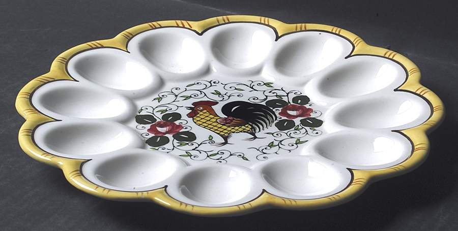 Early Provincial Deviled Egg Plate by Ucagco-1