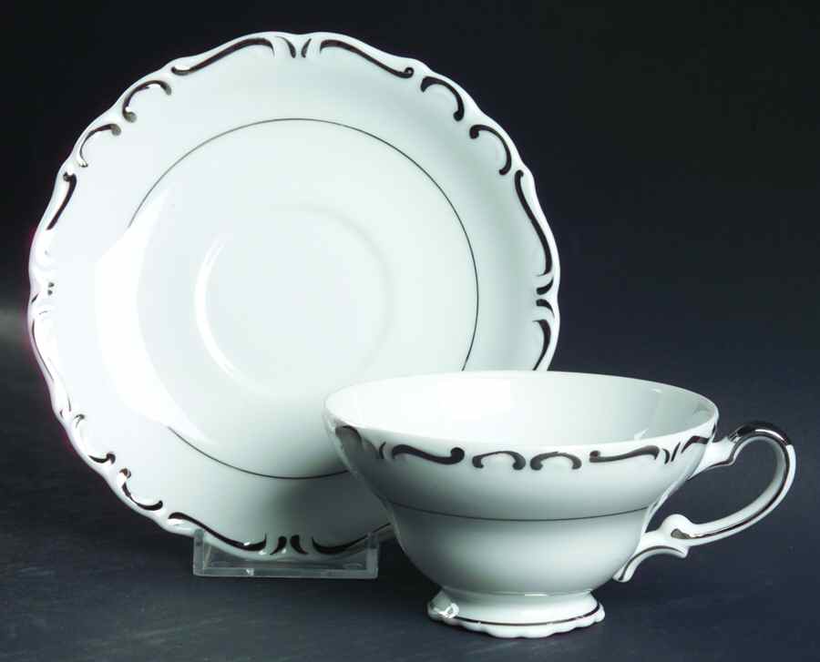 Embassy Footed Cup & Saucer Set by Ucagco-1