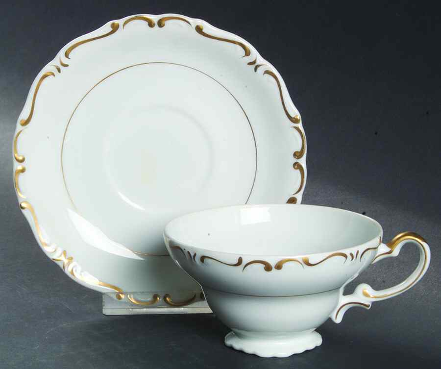 Heirloom Footed Cup & Saucer Set by Ucagco-1