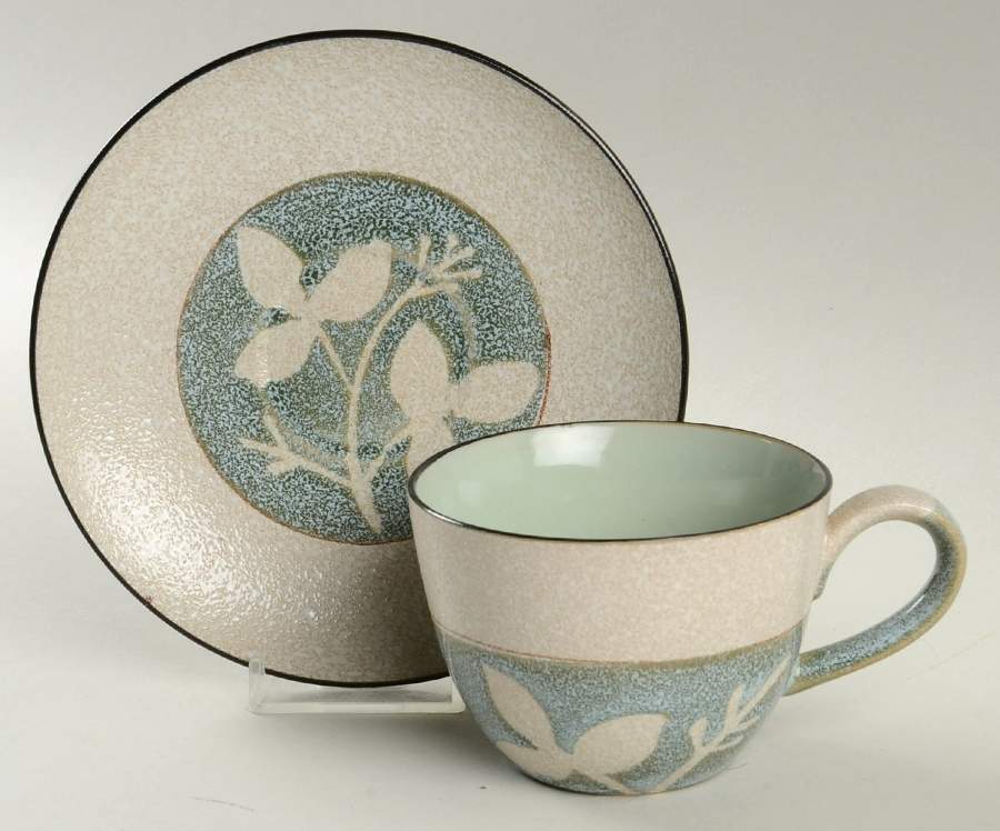 Medallion Flat Cup & Saucer Set by Ucagco-1