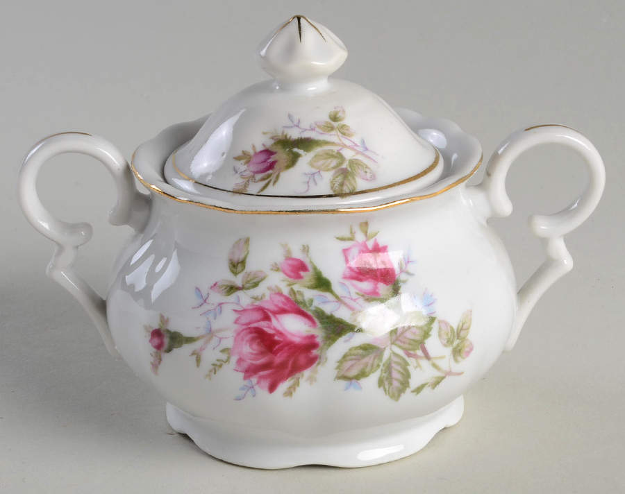 Moss Rose Sugar Bowl & Lid by Ucagco-1