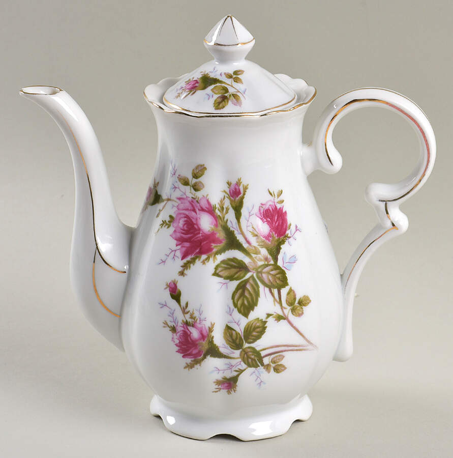 Moss Rose Mini Coffee Pot & Lid by Ucagco-1