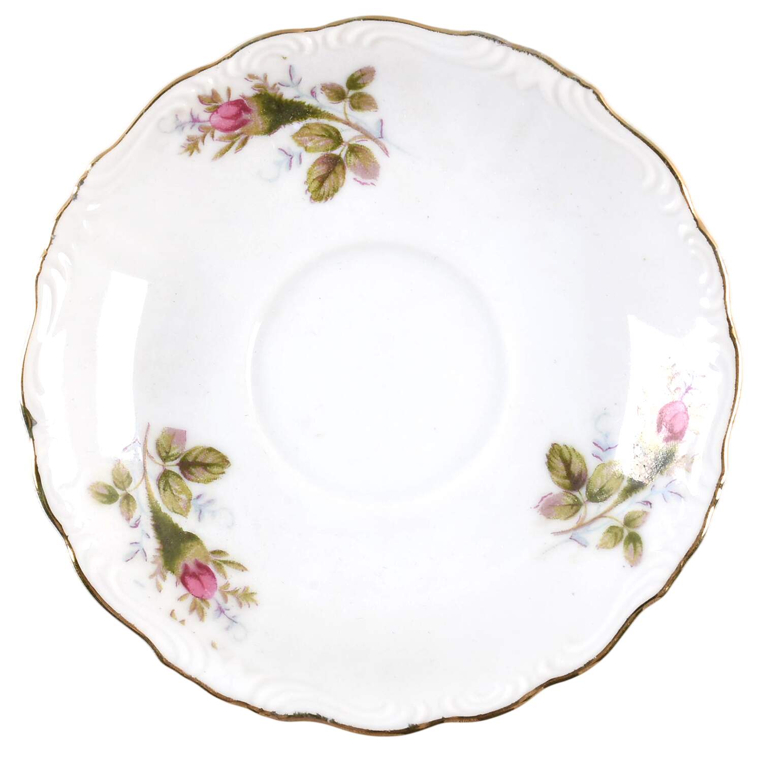 Moss Rose Saucer for Footed Demitasse Cup by Ucagco-1