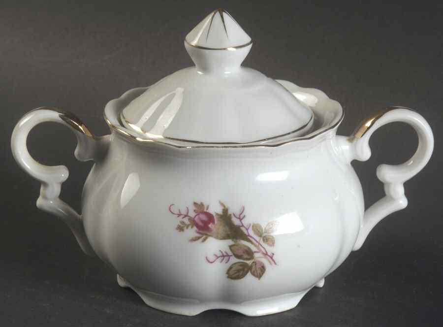 Moss Rose Sugar Bowl & Lid by Ucagco-1