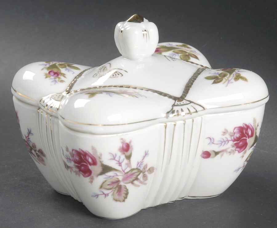 Moss Rose Large Candy Box & Lid by Ucagco-1