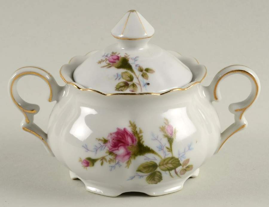 Moss Rose Sugar Bowl & Lid by Ucagco-1