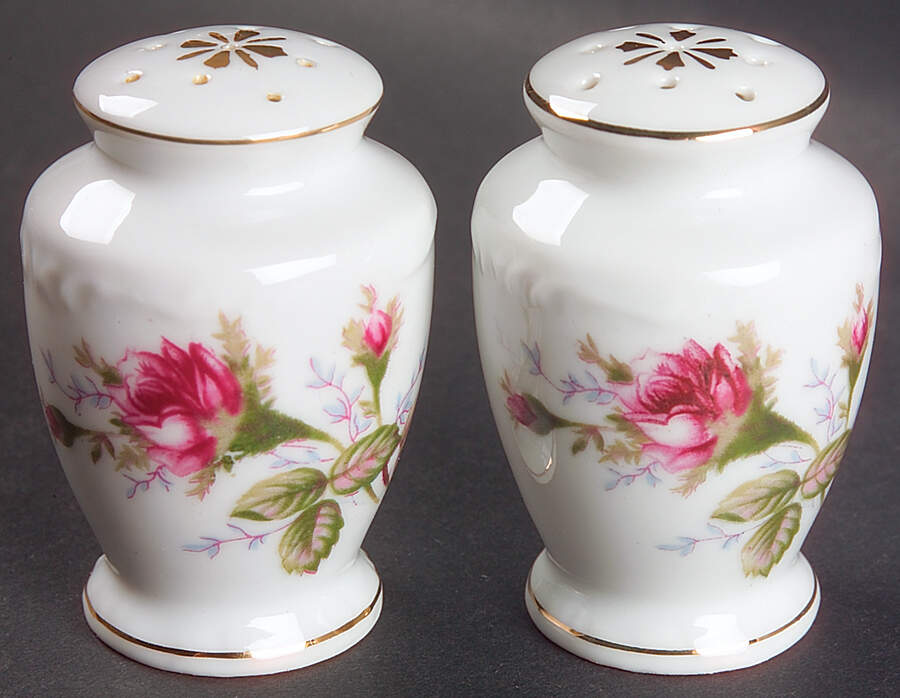 Old Rose Salt & Pepper Set by Ucagco-1