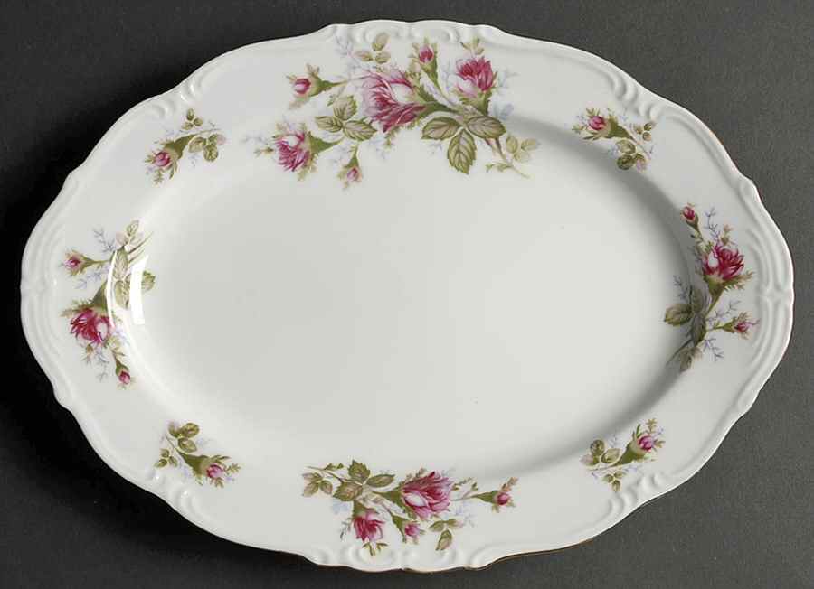 Old Rose 12" Oval Serving Platter by Ucagco-1