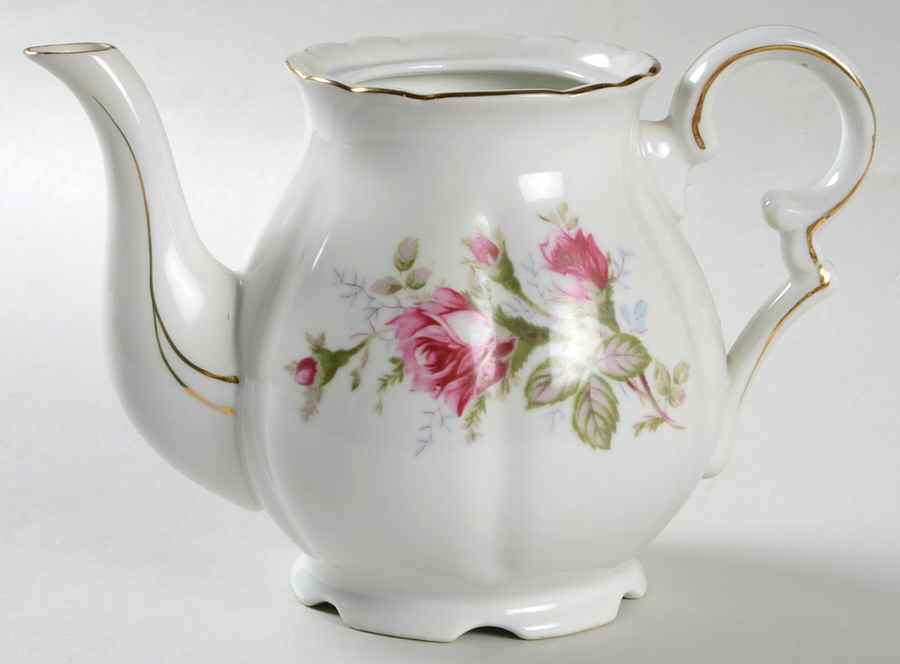 Old Rose Teapot No Lid by Ucagco-1