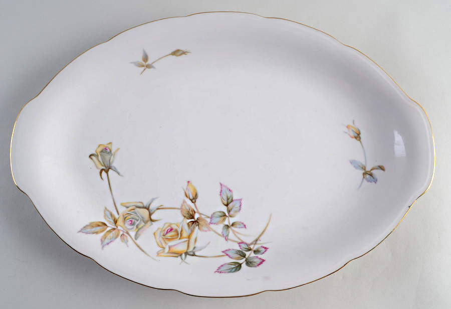 Oxford Rose 14" Oval Serving Platter by Ucagco-1